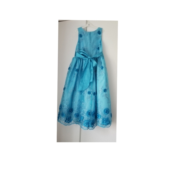Blue dress for girls for special occasions - Picture 2 of 5
